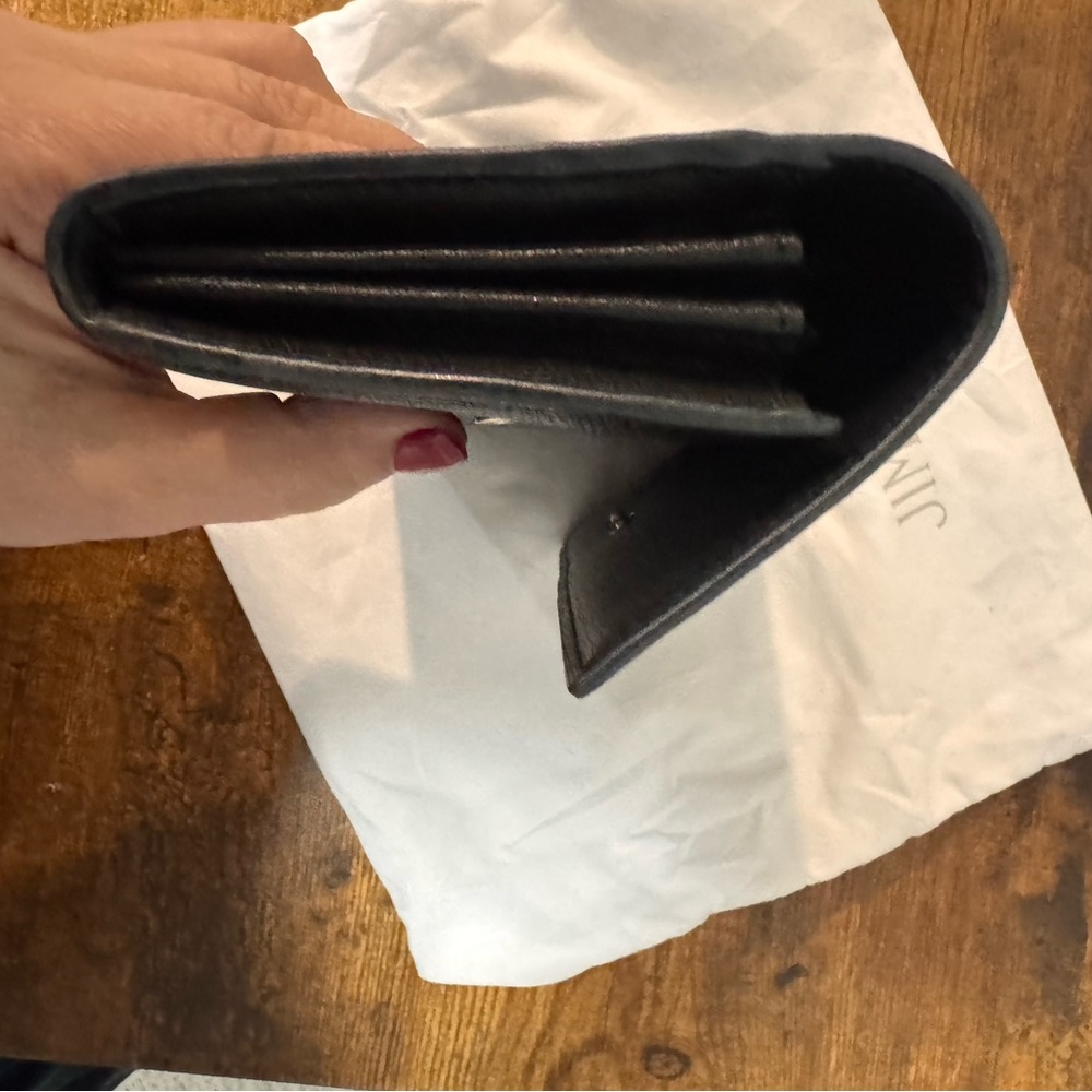 Jimmy Choo Black Wallet with Gold Accents with dust bag - Picture 6 of 7